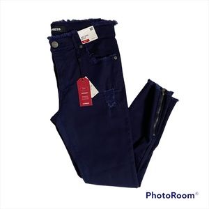 Express Ankle Legging Mid Rise Womens Blue Pants Super soft Stretch 10s 10 Short